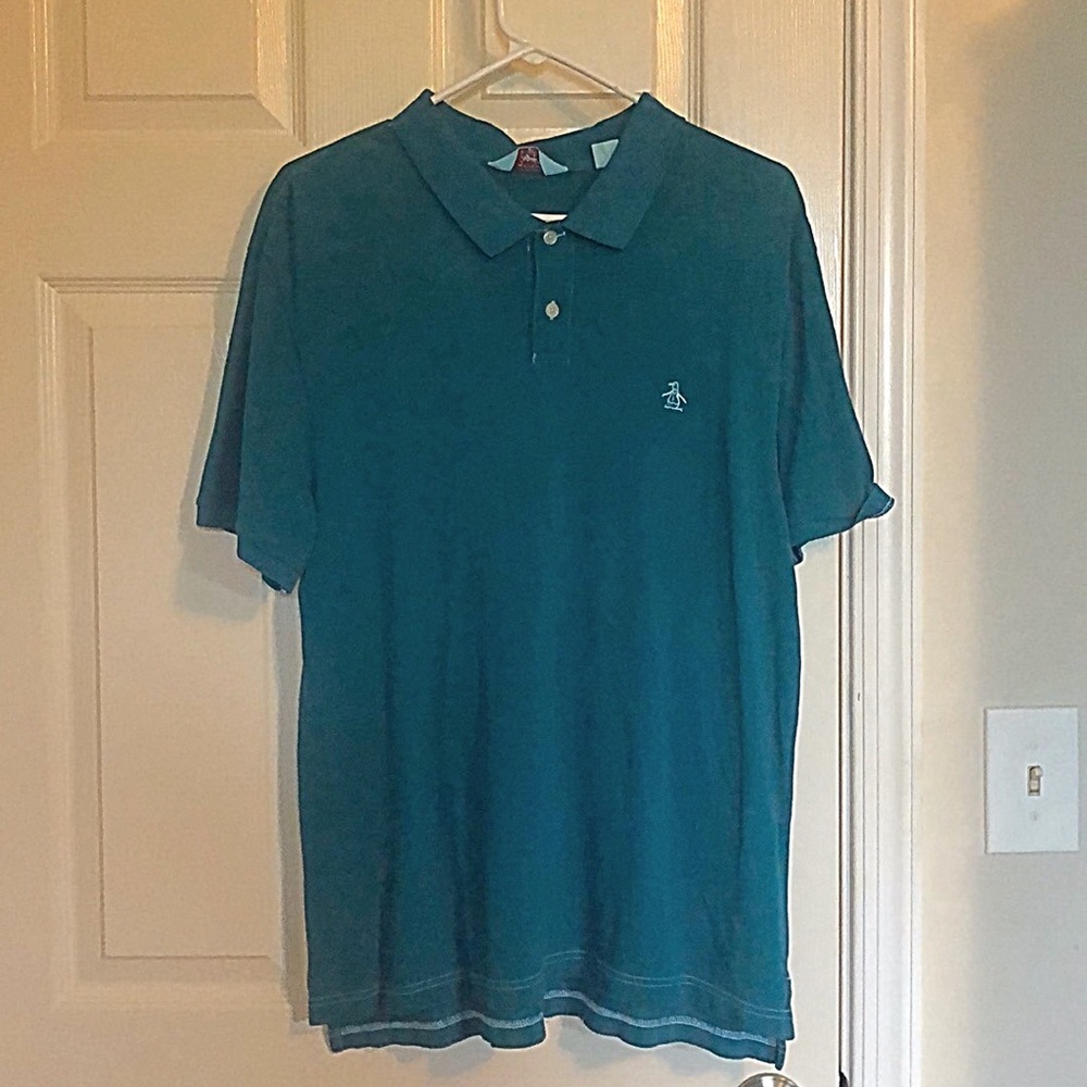 Penguin Teal Polo
